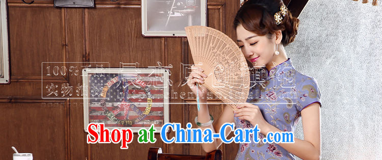 Morning, summer 2015 with new stylish improved retro short, the Commission cotton cheongsam dress Chinese daily fall-color light purple 155/S pictures, price, brand platters! Elections are good character, the national distribution, so why buy now enjoy more preferential! Health