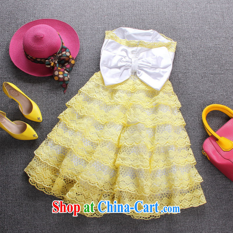 2015 the bow-tie dress skirts beauty dresses sexy wrapped chest skirt evening reception ceremony dress dresses yellow 8 pictures, price, brand platters! Elections are good character, the national distribution, so why buy now enjoy more preferential! Health
