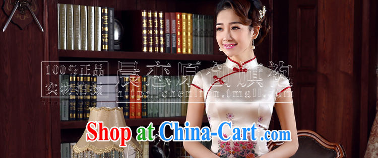 Morning dresses, new 2015 summer retro short improved stylish sauna silk silk Chinese qipao blooming red XXL pictures, price, brand platters! Elections are good character, the national distribution, so why buy now enjoy more preferential! Health