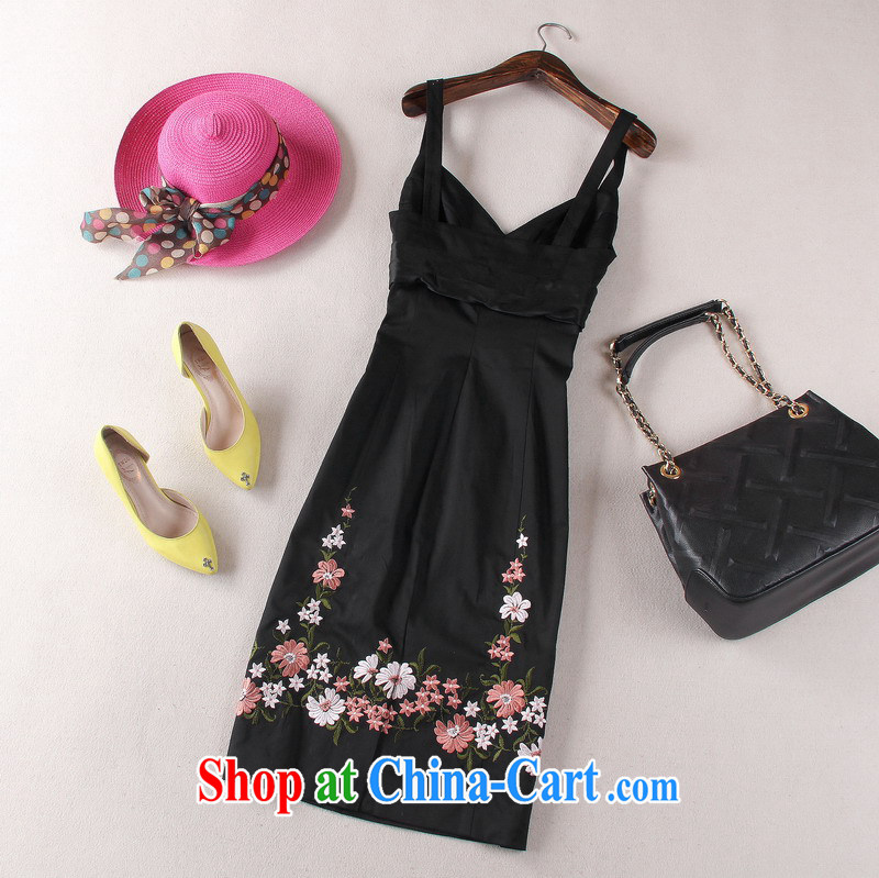 Europe 2015 new stylish embroidered beauty dresses bow-tie style vest dress straps skirt black 2 8 pictures, price, brand platters! Elections are good character, the national distribution, so why buy now enjoy more preferential! Health