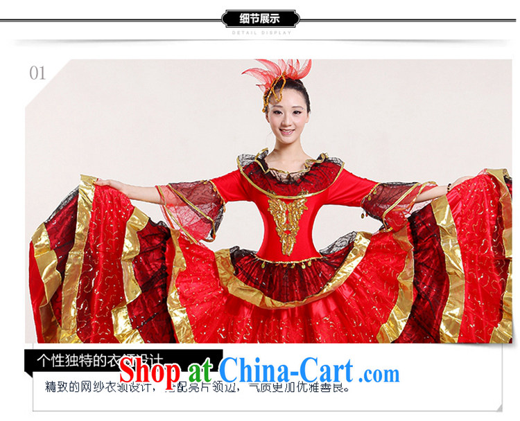 High quality classical dance Fashion Show Dance skirt swing dance clothing square dance skirt show clothing & Dance skirts clothing national bullfighting dance international dancers Spanish dance red XXL pictures, price, brand platters! Elections are good character, the national distribution, so why buy now enjoy more preferential! Health