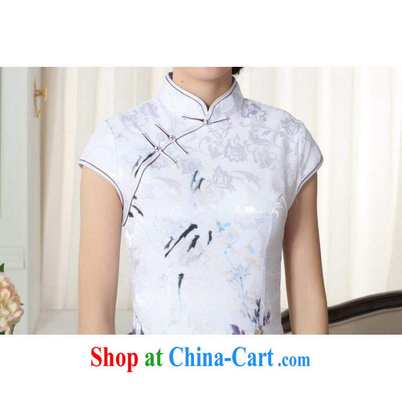 Shanghai, optimize purchase a new summer elegance Chinese qipao Chinese graphics thin short cheongsam white 2XL, Shanghai, optimization, and, shopping on the Internet