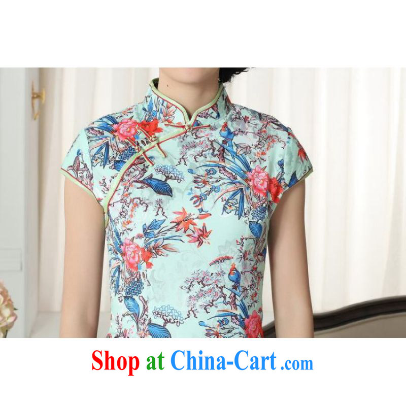 Shanghai, optimize purchase a new summer elegance Chinese qipao Chinese graphics thin short cheongsam picture color 2 XL, Shanghai, optimize, and shopping on the Internet