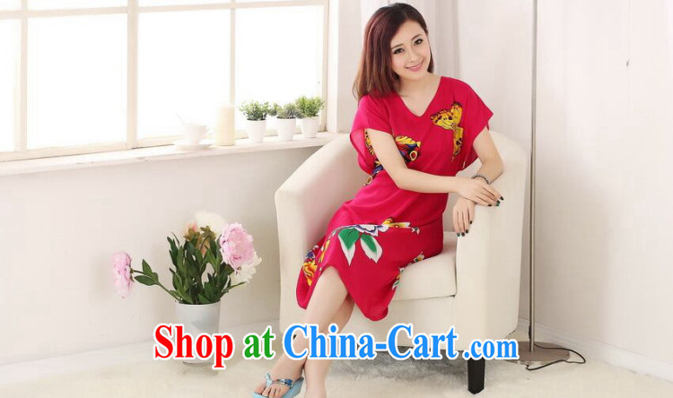 Bin Laden smoke female summer, new Chinese Dress Chinese hand-painted Women's pajamas pure cotton long, even in a short-sleeved robes - A blue are code pictures, price, brand platters! Elections are good character, the national distribution, so why buy now enjoy more preferential! Health