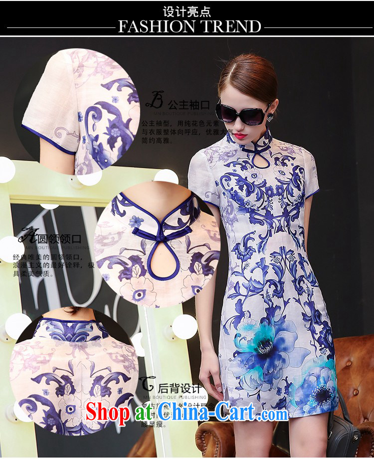 Ms Audrey EU, Mrs Carrie Yau, children may 2015 spring and summer new dresses Ethnic Wind stamp porcelain was short-sleeved Silk Dresses beauty retro style dresses blue and white porcelain XL pictures, price, brand platters! Elections are good character, the national distribution, so why buy now enjoy more preferential! Health