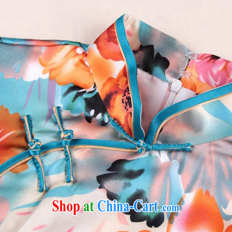 spend the summer girl cheongsam Chinese New cool Silk Cheongsam elegant and stylish sauna Silk Cheongsam banquet Silk Dresses such as the color 2 XL, spend, and, shopping on the Internet