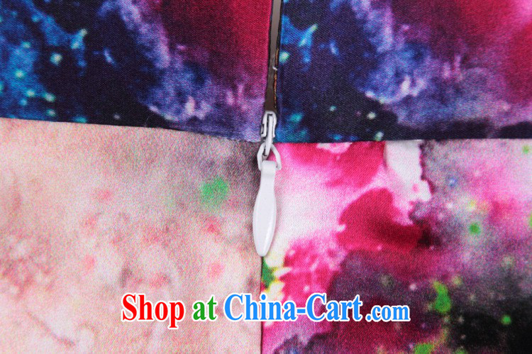 Dan smoke Silk Cheongsam summer new women with Chinese Chinese improved, for retro dresses and elegant sauna Silk Cheongsam short figure color 2 XL pictures, price, brand platters! Elections are good character, the national distribution, so why buy now enjoy more preferential! Health