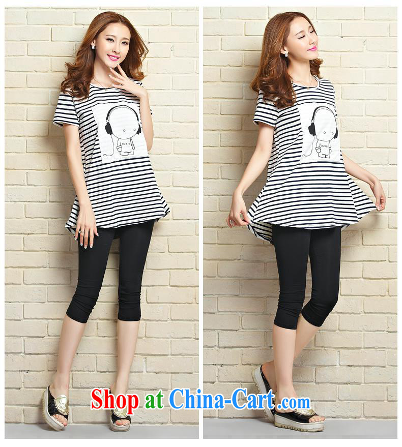 Spring 2015 new female Korean version the code card headset loose fashion, long T pension black-and-white, XL pictures, price, brand platters! Elections are good character, the national distribution, so why buy now enjoy more preferential! Health