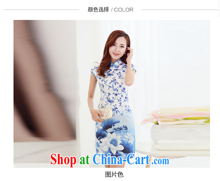 Sung Yang 2015 summer new Korean beauty, short-sleeved fine stamp stylish retro cheongsam dress picture color XXL pictures, price, brand platters! Elections are good character, the national distribution, so why buy now enjoy more preferential! Health