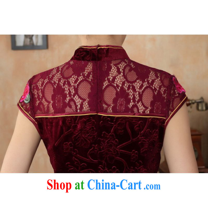 Shanghai, optimize purchase new summer, ladies lace cheongsam dress improved daily thin embroidered cheongsam picture color 2 XL, Shanghai, optimize, and shopping on the Internet