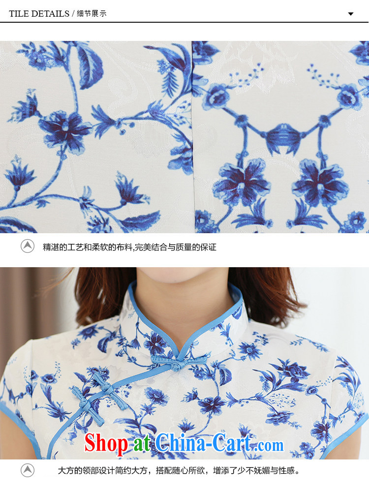XUAN FENG 2015 summer new Korean beauty, short-sleeved fine stamp stylish retro cheongsam dress picture color XXL pictures, price, brand platters! Elections are good character, the national distribution, so why buy now enjoy more preferential! Health