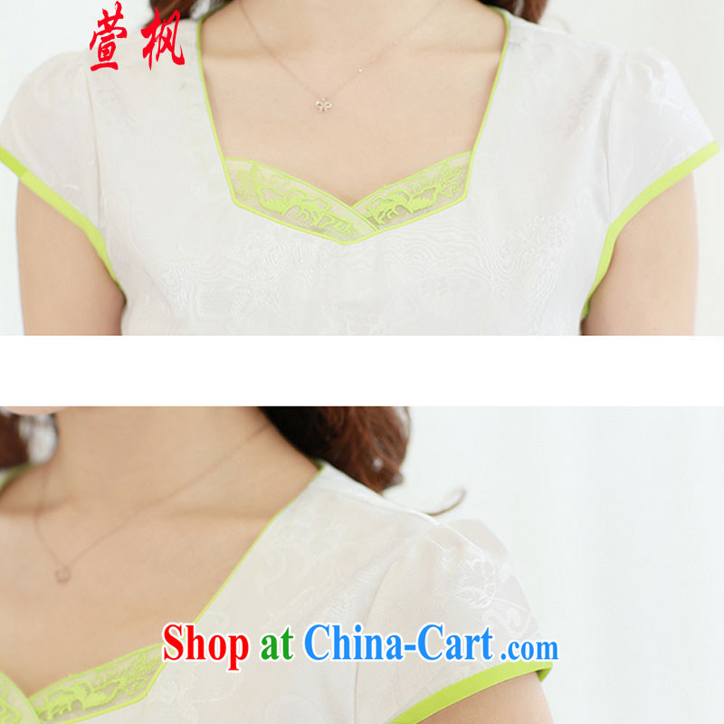 XUAN FENG 2015 summer new Korean Beauty party collar zipper style stamp retro dress cheongsam dress Lotus XXL, Xuan Feng (xuanfeng), and on-line shopping