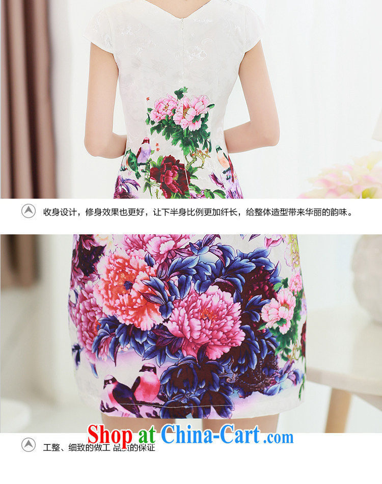 XUAN FENG 2015 summer new Korean Beauty party collar elegant antique stamp stylish women short sleeve cheongsam dress XXL rivers pictures, price, brand platters! Elections are good character, the national distribution, so why buy now enjoy more preferential! Health