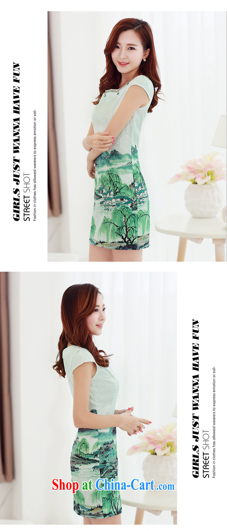 Sung Yang 2015 summer new Korean Beauty party collar elegant antique stamp duty and stylish girl with short-sleeved qipao dresses and rivers XXL pictures, price, brand platters! Elections are good character, the national distribution, so why buy now enjoy more preferential! Health