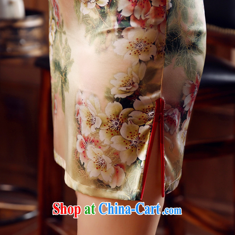 Morning dresses, new 2015 summer retro short improved stylish sauna silk silk Chinese qipao, Autumn L suits, morning land, shopping on the Internet