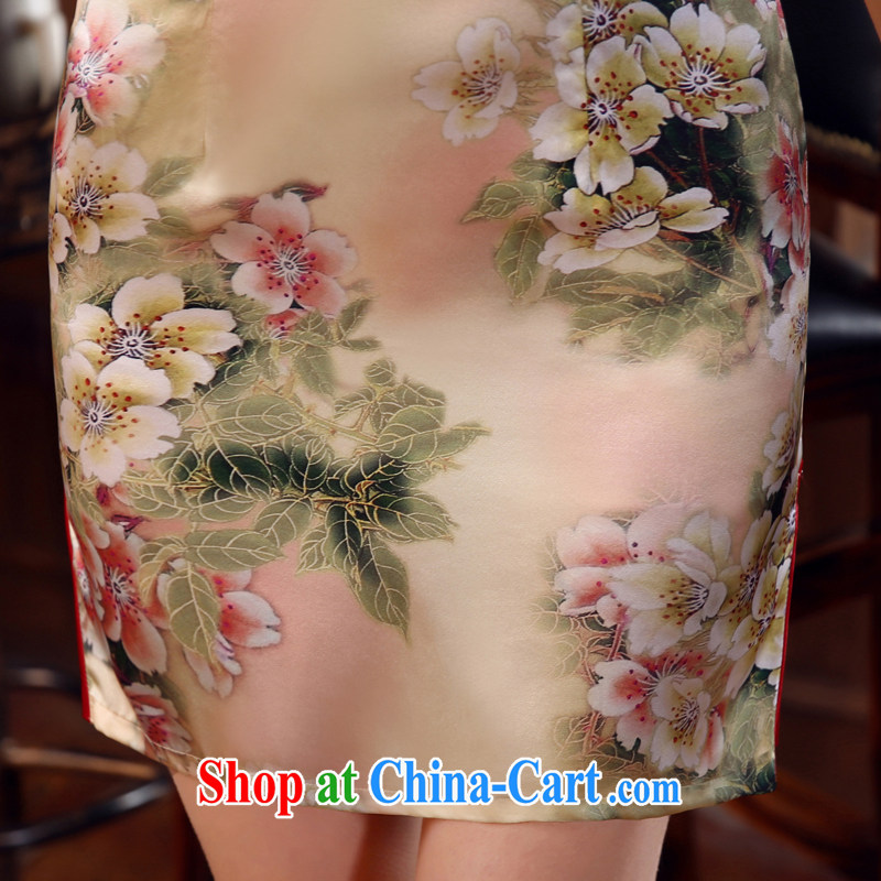 Morning dresses, new 2015 summer retro short improved stylish sauna silk silk Chinese qipao, Autumn L suits, morning land, shopping on the Internet