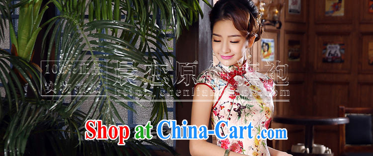 Morning dresses, new 2015 summer retro short, improved stylish sauna silk silk Chinese qipao Dejammet XXL suit pictures, price, brand platters! Elections are good character, the national distribution, so why buy now enjoy more preferential! Health