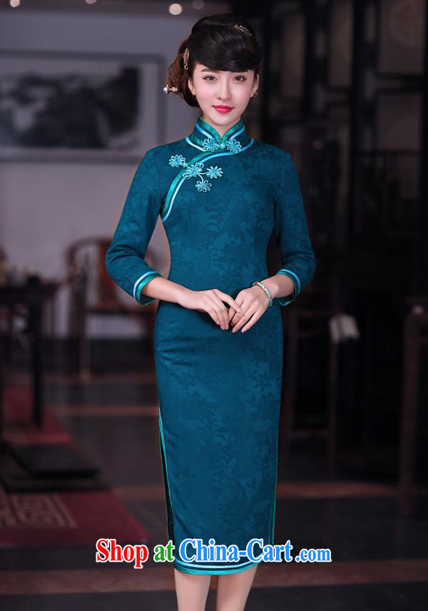 Health concerns women * birds of drunken shadow neon 2015 spring new dual-edge retro long cheongsam dress female QC 680 blue XXL pictures, price, brand platters! Elections are good character, the national distribution, so why buy now enjoy more preferential! Health