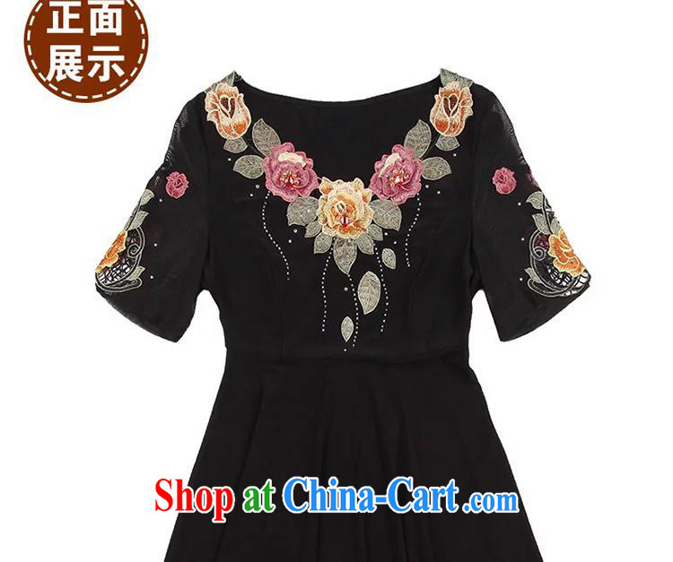 Health concerns women * law Miu Yan, older women summer short-sleeve T-shirt T-shirts large, female embroidered V for 2015 spring and summer new black 4 XL pictures, price, brand platters! Elections are good character, the national distribution, so why buy now enjoy more preferential! Health