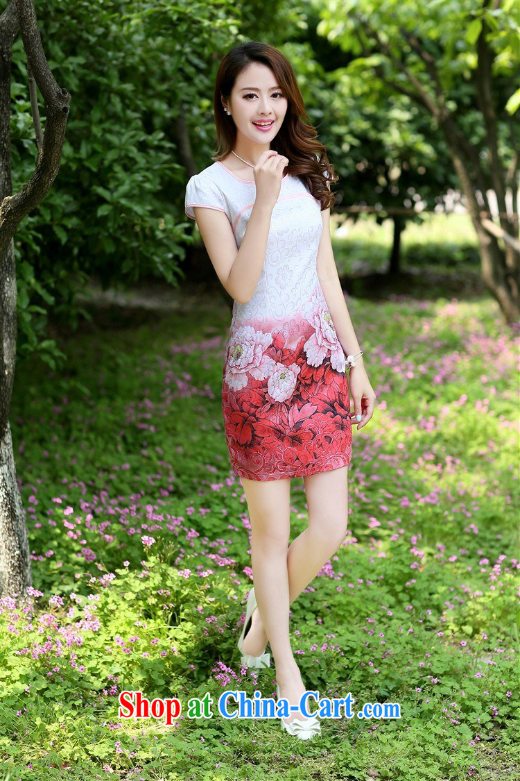 100 million Dollar standing Silent Spring Summer 2015 new women's clothing dresses improved daily short skirt lady beauty graphics thin elegant qipao skirts 9818 green Peony XXL pictures, price, brand platters! Elections are good character, the national distribution, so why buy now enjoy more preferential! Health