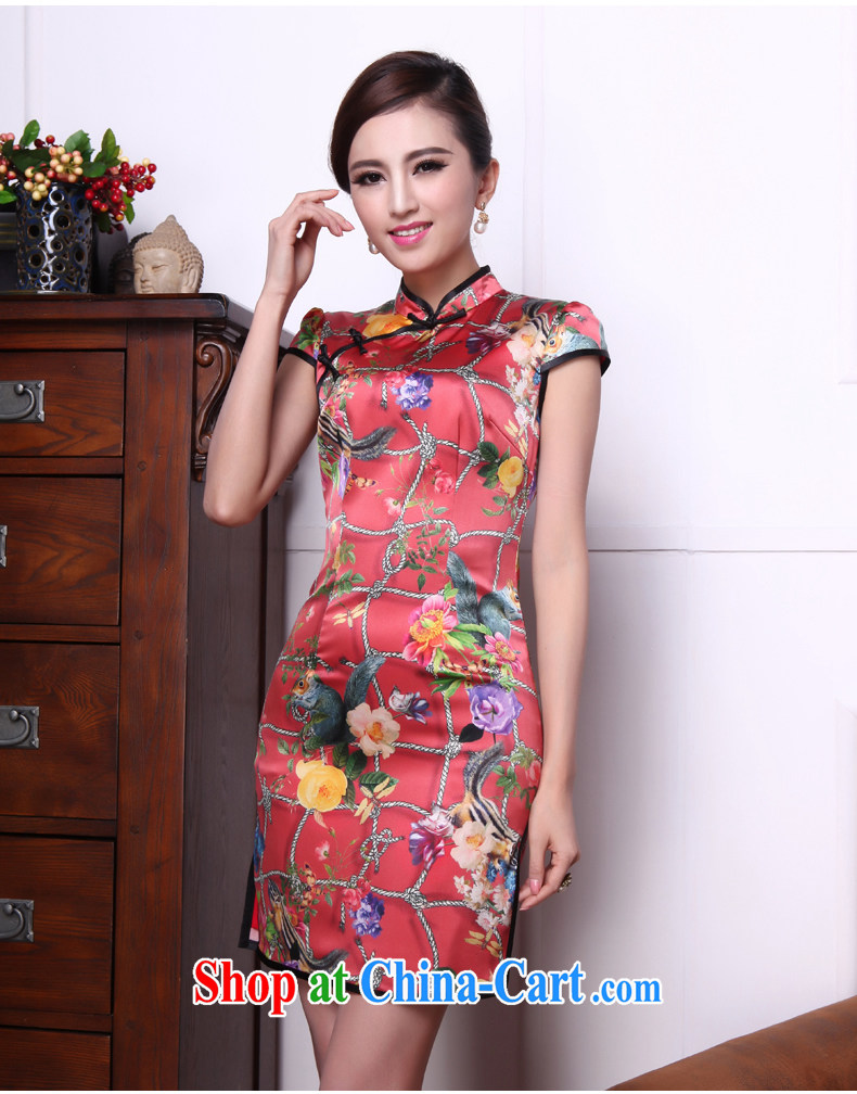 Bong-amphibious Ori-summer summer 2015 New Silk Cheongsam floral retro beauty heavy Silk Cheongsam dress DQ 1543 fancy XXL pictures, price, brand platters! Elections are good character, the national distribution, so why buy now enjoy more preferential! Health