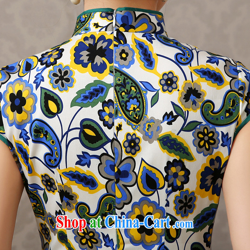 Martin Taylor spring and summer new daily the cheongsam short female beauty graphics thin improved antique cheongsam dress suit XXL, Taylor Martin (TAILEMARTIN), online shopping