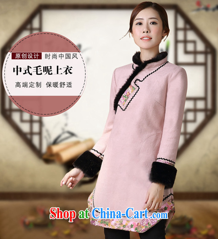 Mr Henry Tang, Id al-Fitr 2014 winter clothes new Ethnic Wind long-sleeved improved fashion cheongsam shirt pale pink XXL pictures, price, brand platters! Elections are good character, the national distribution, so why buy now enjoy more preferential! Health