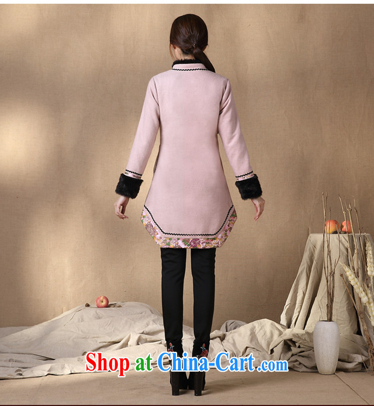 Mr Henry Tang, Id al-Fitr 2014 winter clothes new Ethnic Wind long-sleeved improved fashion cheongsam shirt pale pink XXL pictures, price, brand platters! Elections are good character, the national distribution, so why buy now enjoy more preferential! Health