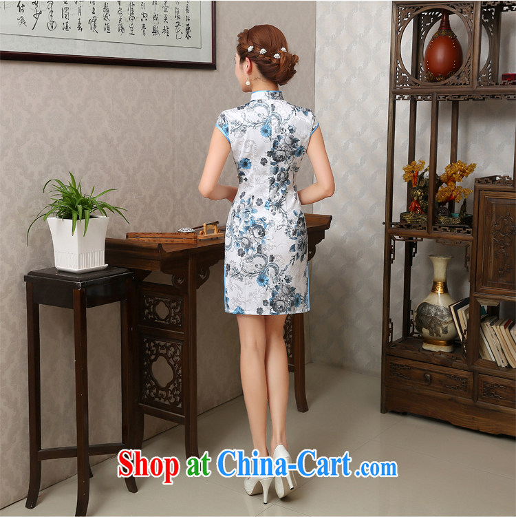 2015 new stamp duty cotton day dresses short, elegant and refined beauty cheongsam dress the street casual summer female white XXL pictures, price, brand platters! Elections are good character, the national distribution, so why buy now enjoy more preferential! Health