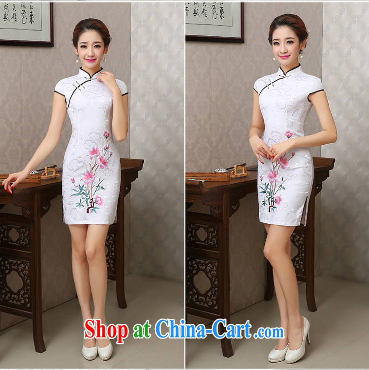 New multi-color embroidery daily short cheongsam retro improved elegant beauty short sleeve cheongsam dress spring and summer, the first Orchid L pictures, price, brand platters! Elections are good character, the national distribution, so why buy now enjoy more preferential! Health