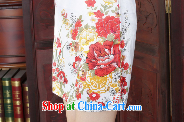 Joseph cotton robes, Ms. Tang is improved summer dresses, for peony flowers dress dresses - B red XXL pictures, price, brand platters! Elections are good character, the national distribution, so why buy now enjoy more preferential! Health