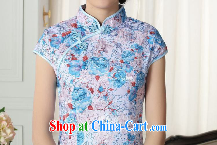 And Jing Ge lady stylish jacquard cotton cultivating short cheongsam dress new Chinese qipao gown picture color L pictures, price, brand platters! Elections are good character, the national distribution, so why buy now enjoy more preferential! Health