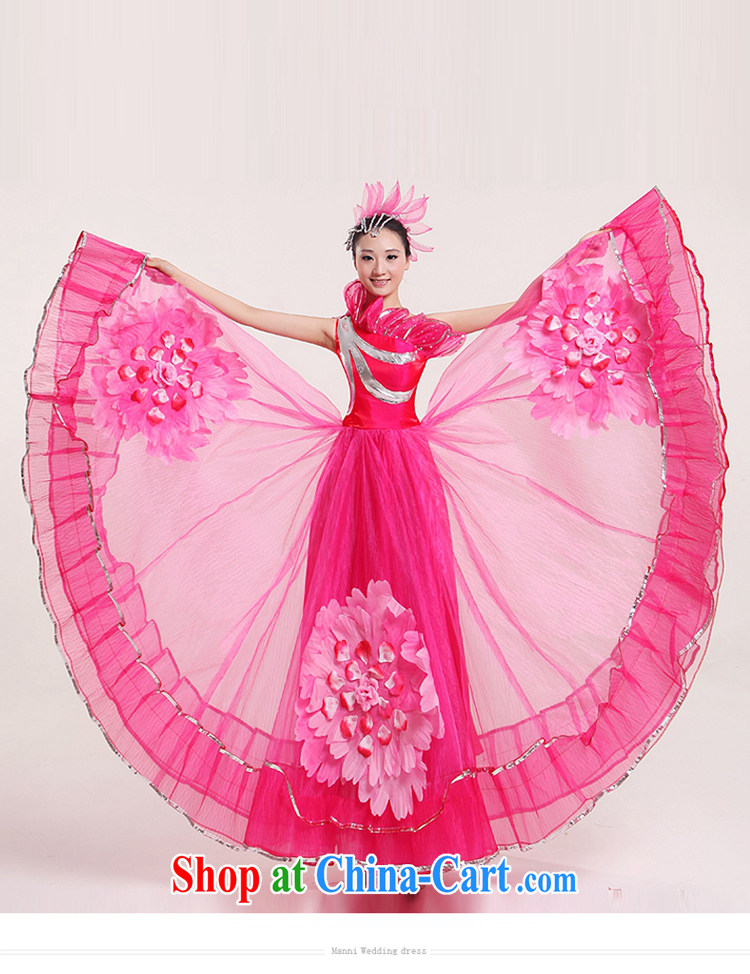 Square dance classical dance costumes modern large skirt opening dance for dance clothing dance performances by women serving classical dance clothing modern costume three-dimensional flowers peach XXL pictures, price, brand platters! Elections are good character, the national distribution, so why buy now enjoy more preferential! Health