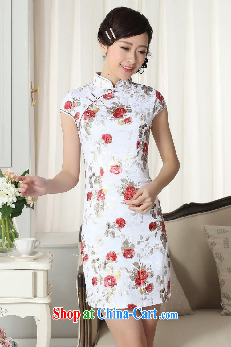 And Jing Ge lady stylish jacquard cotton cultivating short cheongsam dress new Chinese qipao gown picture color 2 XL pictures, price, brand platters! Elections are good character, the national distribution, so why buy now enjoy more preferential! Health