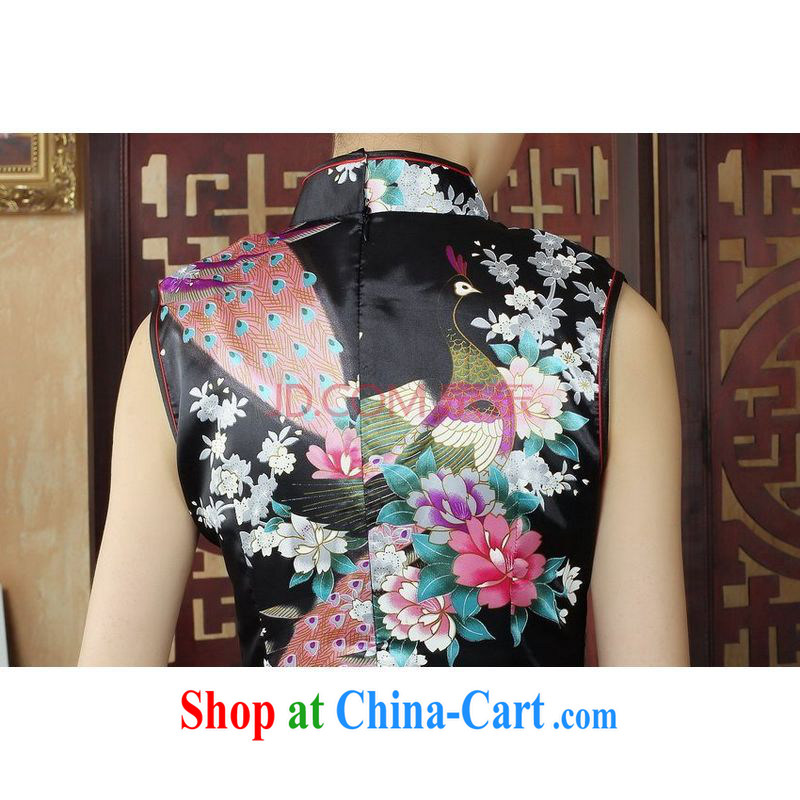 Joseph cotton robes, Ms. Tang is improved summer dresses, for a tight Peacock short cheongsam dress dresses J 5141 black XXL, Joseph cotton, shopping on the Internet