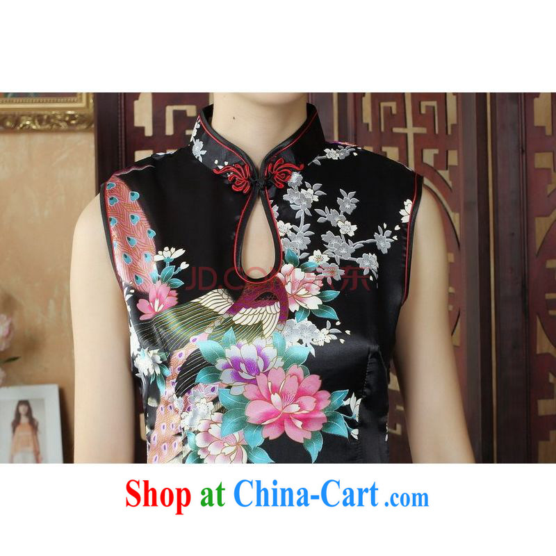 Joseph cotton robes, Ms. Tang is improved summer dresses, for a tight Peacock short cheongsam dress dresses J 5141 black XXL, Joseph cotton, shopping on the Internet