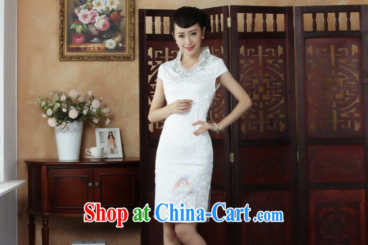 Joseph cotton robes, Ms. Tang is improved summer dresses, embroidery FOR THE WAIST dress dress white XXL pictures, price, brand platters! Elections are good character, the national distribution, so why buy now enjoy more preferential! Health