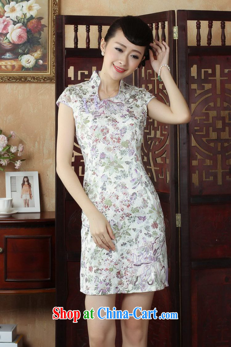 Joseph cotton robes, Ms. Tang is improved summer dresses V collar embroidered a waist dress dresses picture color XXL pictures, price, brand platters! Elections are good character, the national distribution, so why buy now enjoy more preferential! Health