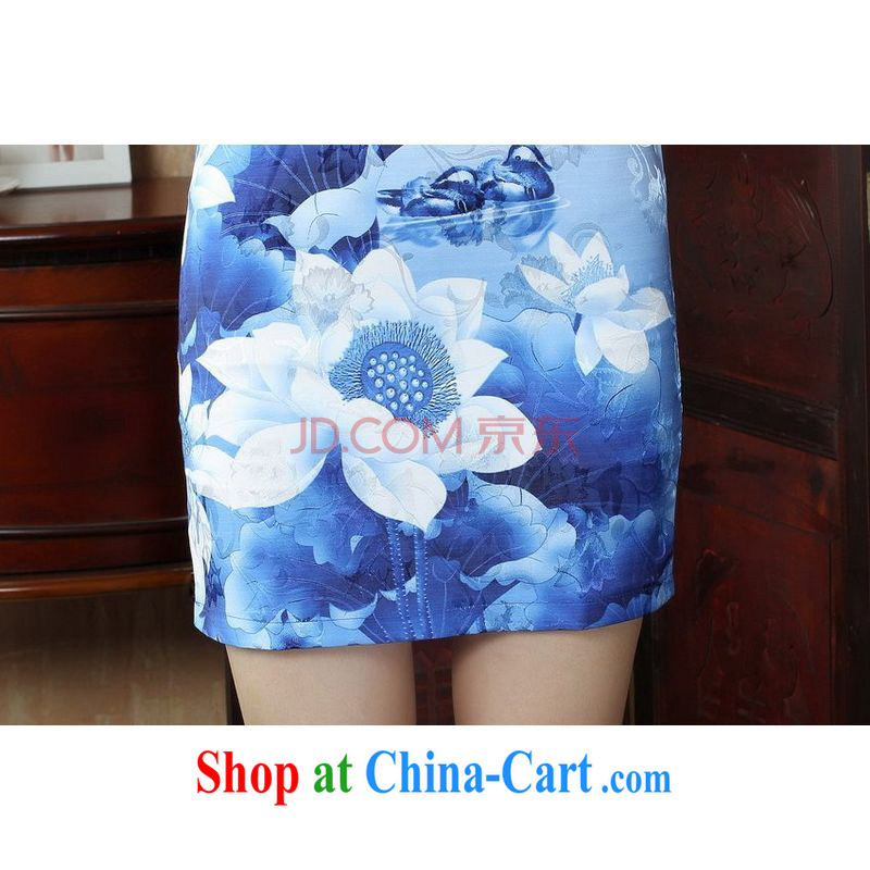 Joseph's cotton robes, Ms. Tang is improved summer dresses, for the hard-pressed stamp beauty dress dresses D 0249 color XXL, Joseph cotton, shopping on the Internet