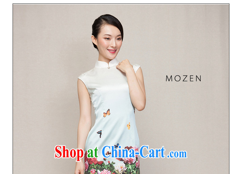Wood is really the female 2015 spring new Chinese cultivating improved cheongsam dress Silk Dresses summer 15 21,817 light green XXL pictures, price, brand platters! Elections are good character, the national distribution, so why buy now enjoy more preferential! Health
