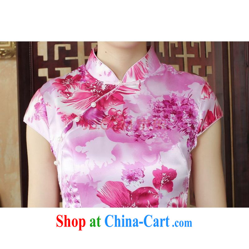 Joseph cotton robes, Ms. Tang is improved summer dresses, for cultivating dress dresses pink XXL, Joseph cotton, shopping on the Internet