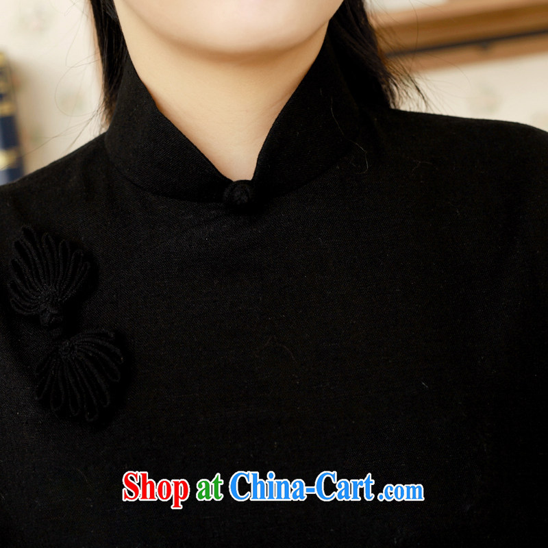 once and for all units of the national Chinese T-shirt students replace Korea wind arts spring Chinese improved cheongsam Kit black T-shirt XL 10 Day Shipping, once and for all (EFU), and, on-line shopping