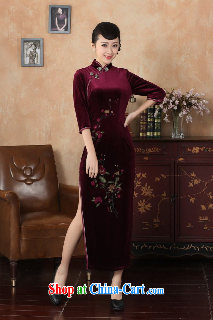 Joseph's new-stretch the wool long cheongsam 7 sub-cuff fall and winter dresses, dresses - B purple XXL pictures, price, brand platters! Elections are good character, the national distribution, so why buy now enjoy more preferential! Health