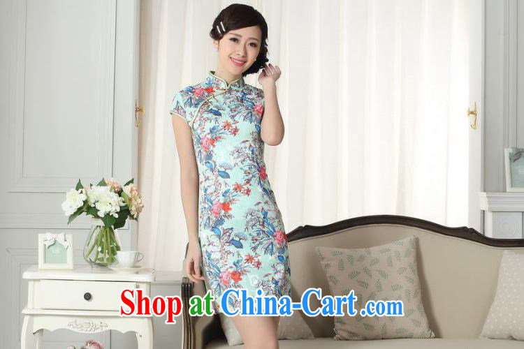 And Jing Ge new summer elegance Chinese qipao Chinese graphics thin short cheongsam picture color 2 XL pictures, price, brand platters! Elections are good character, the national distribution, so why buy now enjoy more preferential! Health