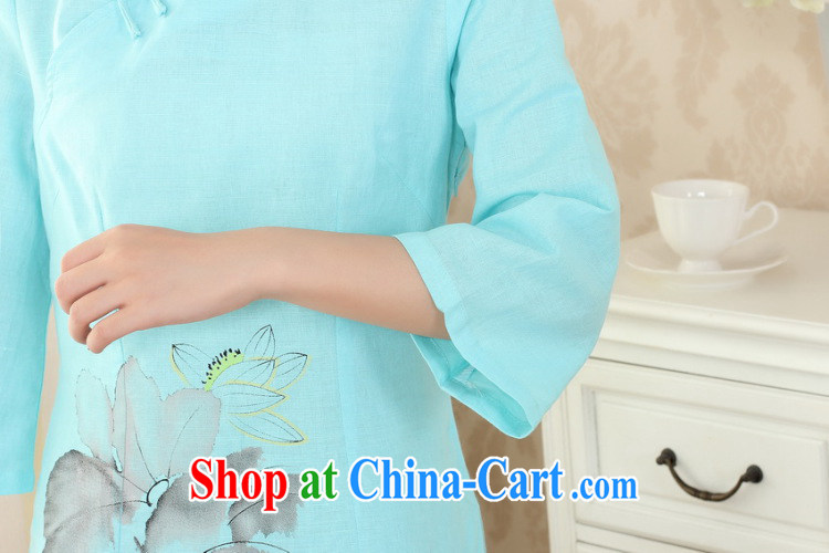 Uh, Ms. JOSEPH Tang Women's clothes summer T-shirt, cotton for the hand-painted Chinese Han-female improved Tang in cuff - C blue XXL pictures, price, brand platters! Elections are good character, the national distribution, so why buy now enjoy more preferential! Health