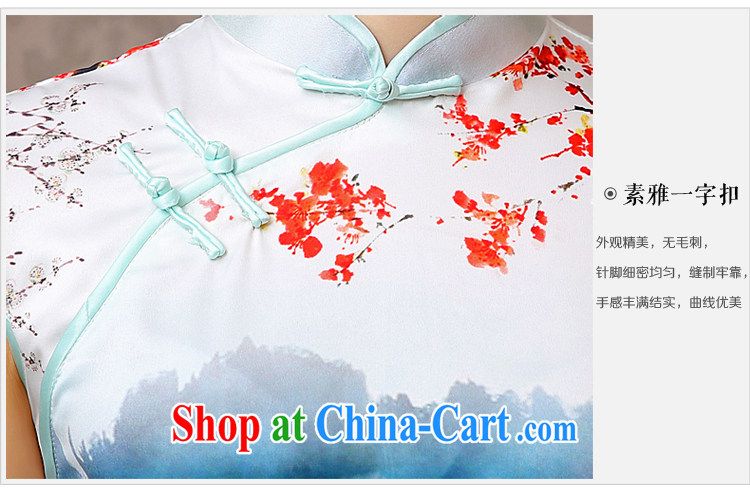 2015 new stamp duty sauna silk daily short qipao Wuzhen Water in Gangnam improved national wind beauty package and cheongsam dress dress white XXL pictures, price, brand platters! Elections are good character, the national distribution, so why buy now enjoy more preferential! Health