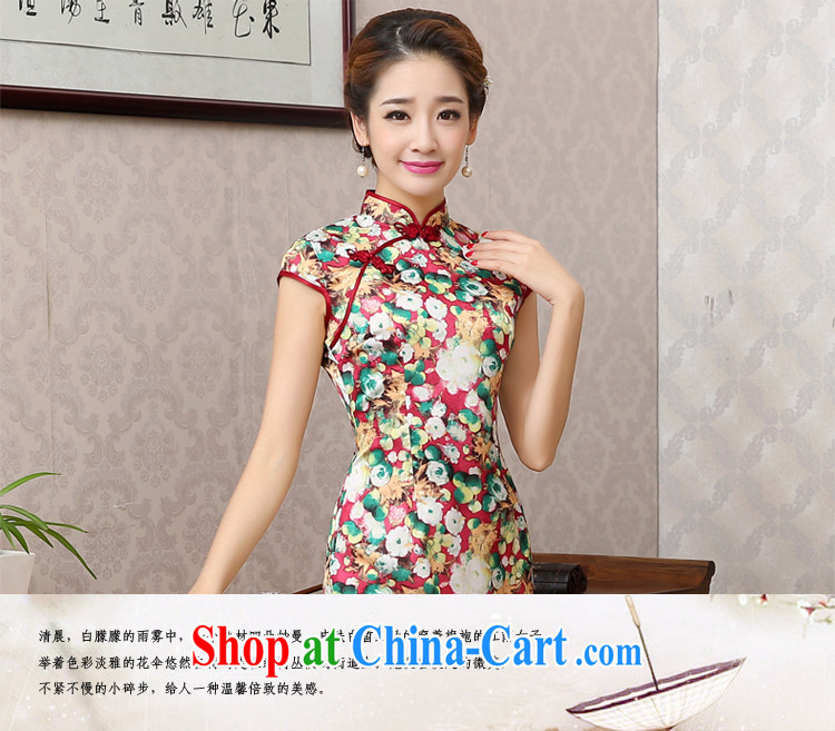 Taylor Martin new flowers sauna beauty silk graphics thin short cheongsam daily arts improved cheongsam dress female Red S pictures, price, brand platters! Elections are good character, the national distribution, so why buy now enjoy more preferential! Health