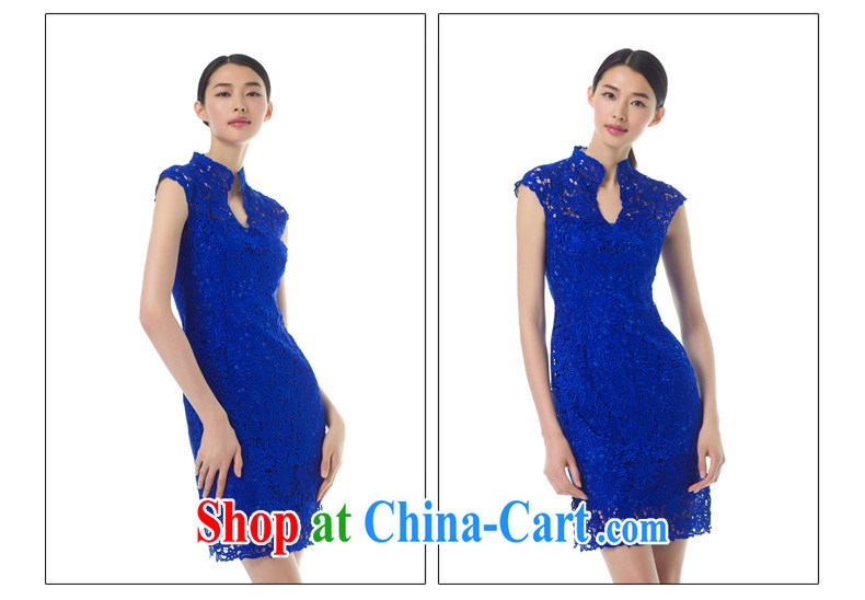 Wood is really the Chinese Dress fall 2015 with Openwork cheongsam dress lace dress summer new 42,896 10 dark blue XXL (A) pictures, price, brand platters! Elections are good character, the national distribution, so why buy now enjoy more preferential! Health