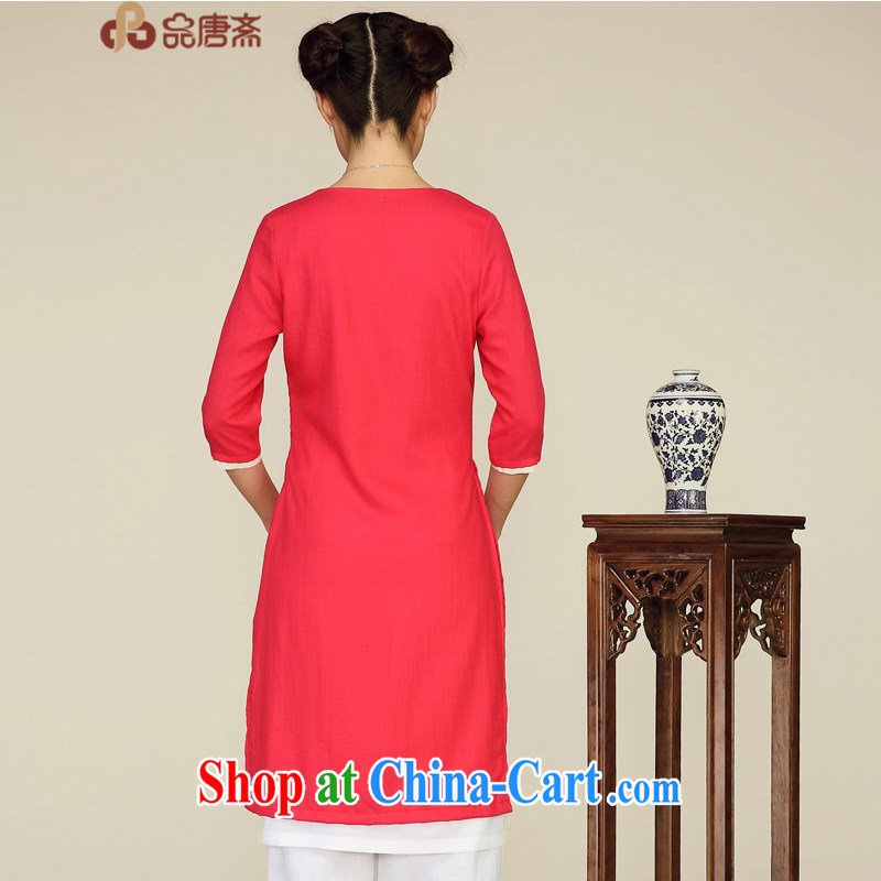 Mr Henry Tang, Id al-Fitr spring and summer new 2015 National wind cuff retro leave of two part Tang Women's clothes were red XL, Tang ID al-Fitr, shopping on the Internet