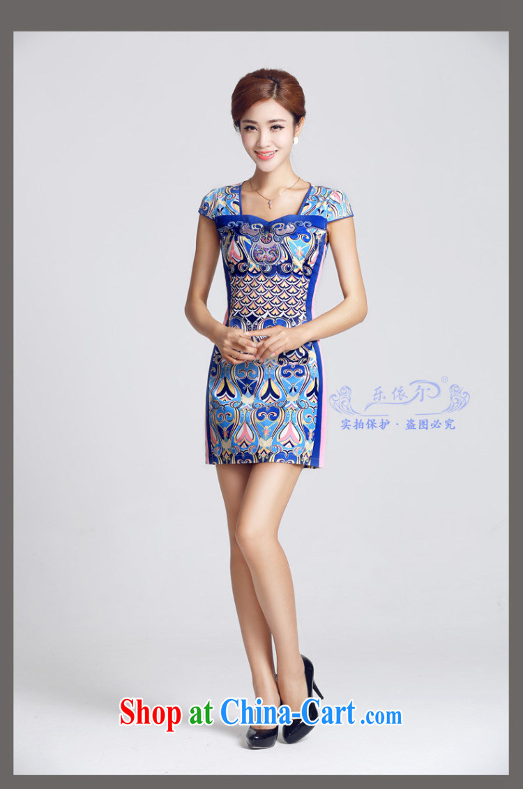 And, in accordance with antique Ethnic Wind blue and white porcelain pattern short cheongsam daily ladies dress cheongsam elegant LYE 33,301 blue XXL pictures, price, brand platters! Elections are good character, the national distribution, so why buy now enjoy more preferential! Health